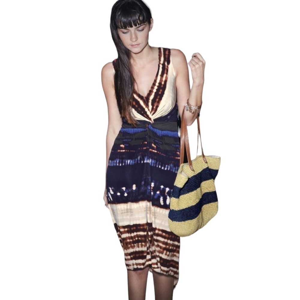Suzi Chin for Maggy Boutique Twist Front Printed Jersey Dress 4